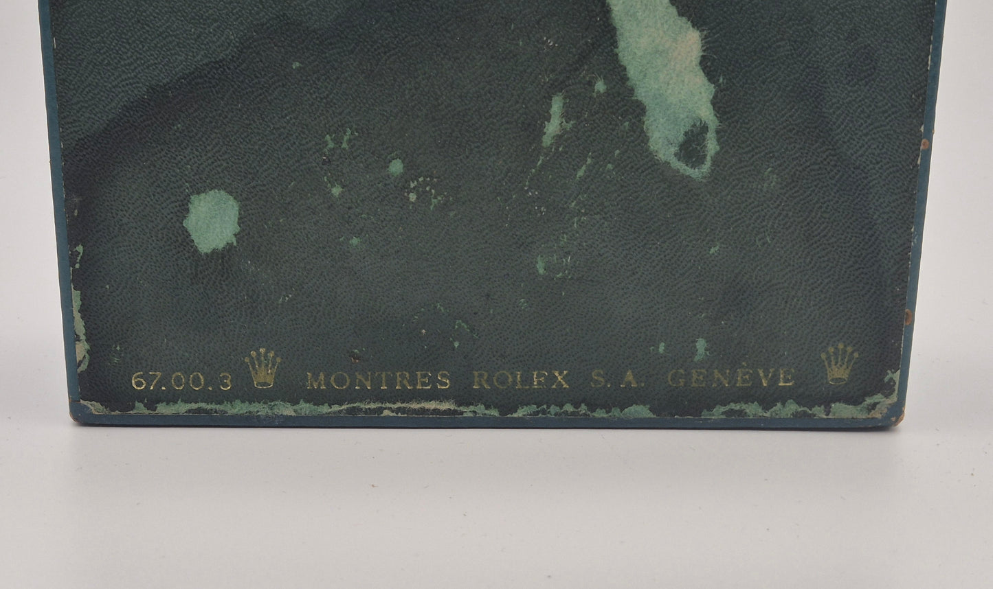Rolex watch box 67.00.3 Vintage "Coffin" shape & Manual circa 1970s