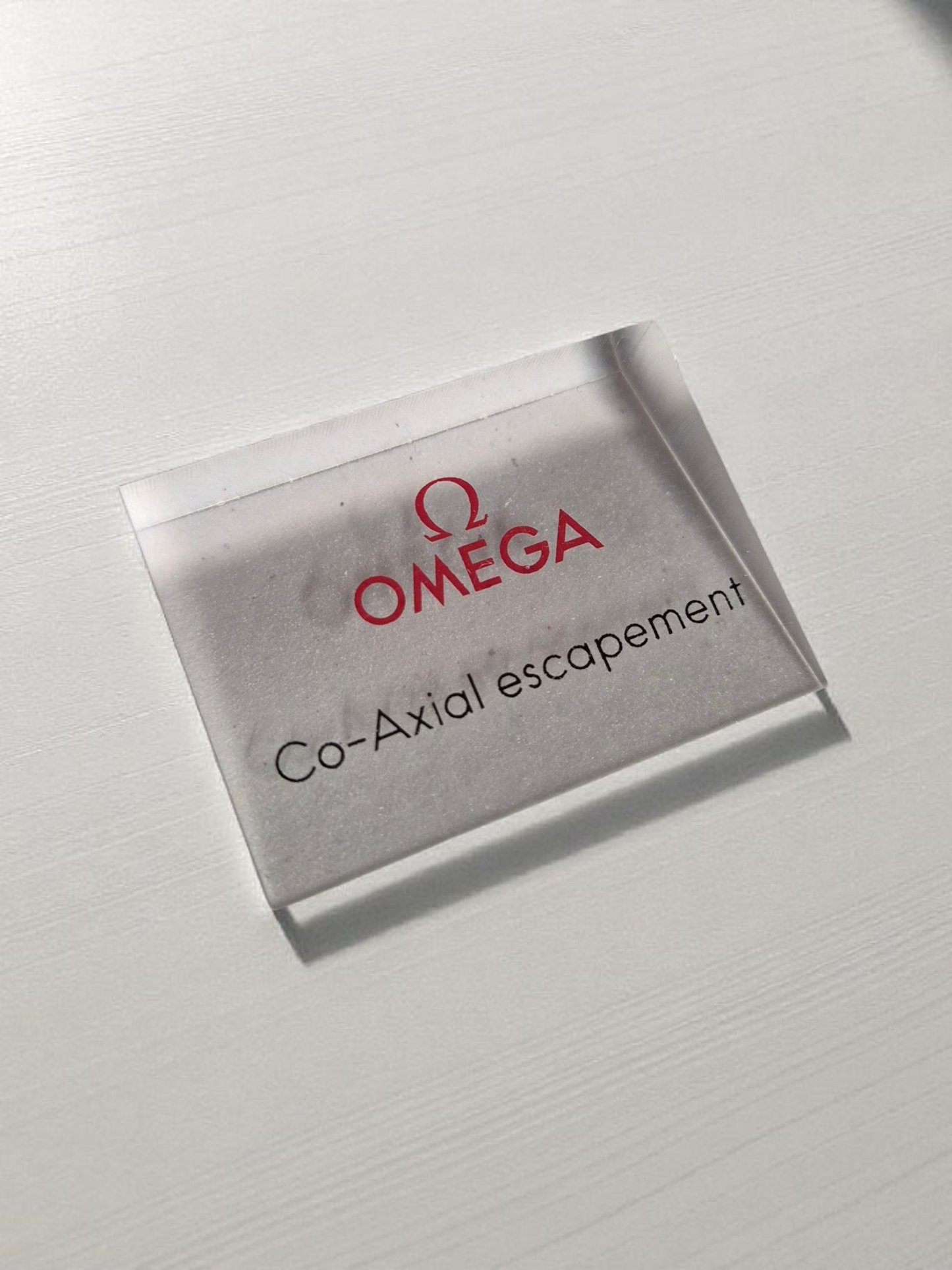 Omega Co-Axial Escapement Plaque Watch Window Display sign - USED