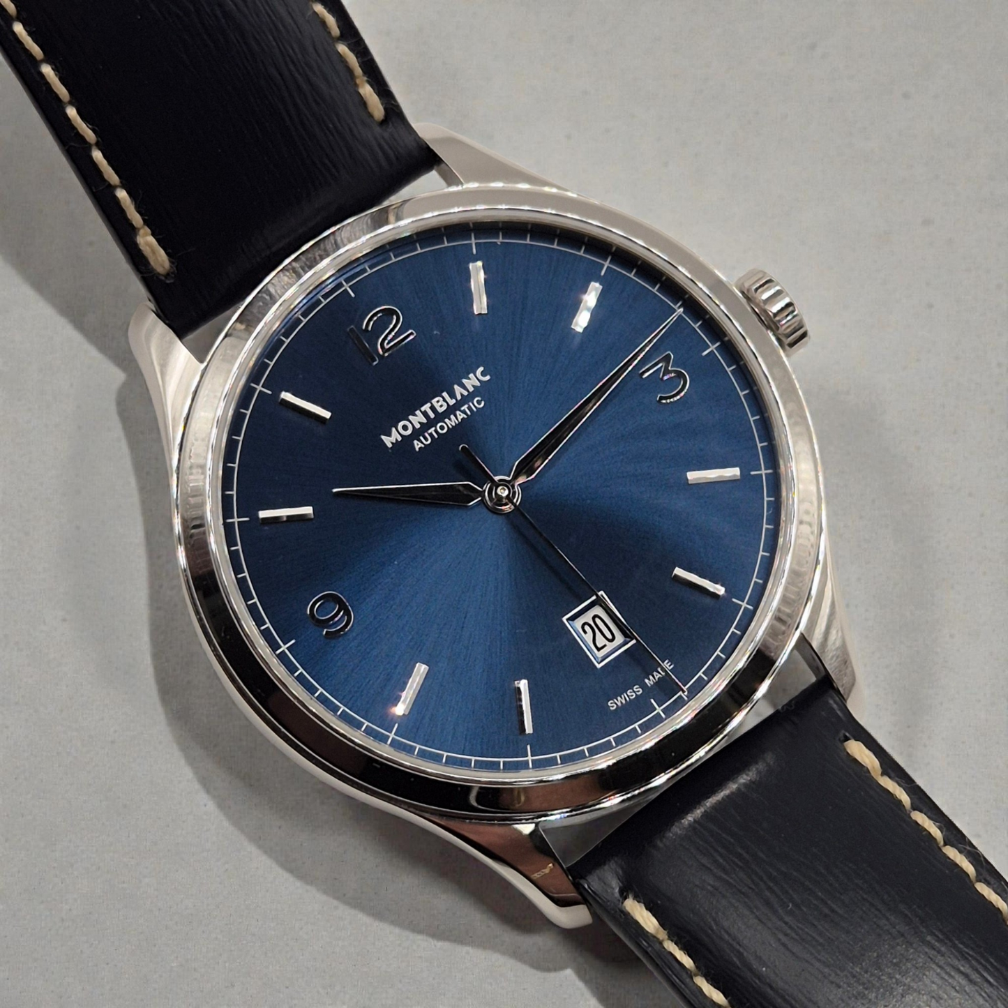 Montblanc Heritage Chronometre 7347 40mm Blue dial Box & Papers