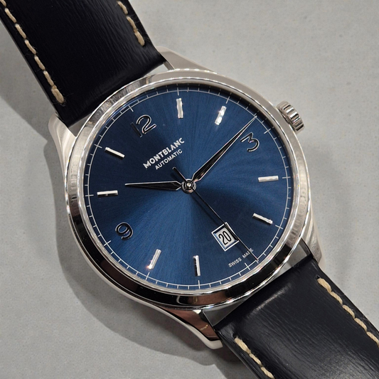 Montblanc Heritage Chronometre 7347 40mm Blue dial Box & Papers