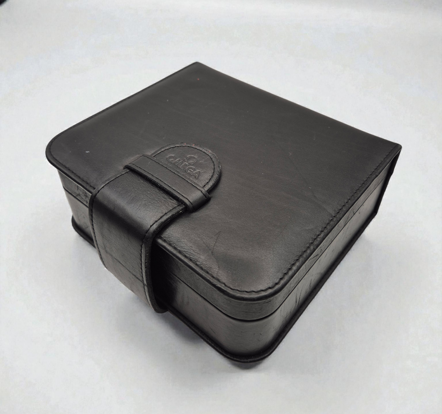 Omega Black leather watch box circa 2000s
