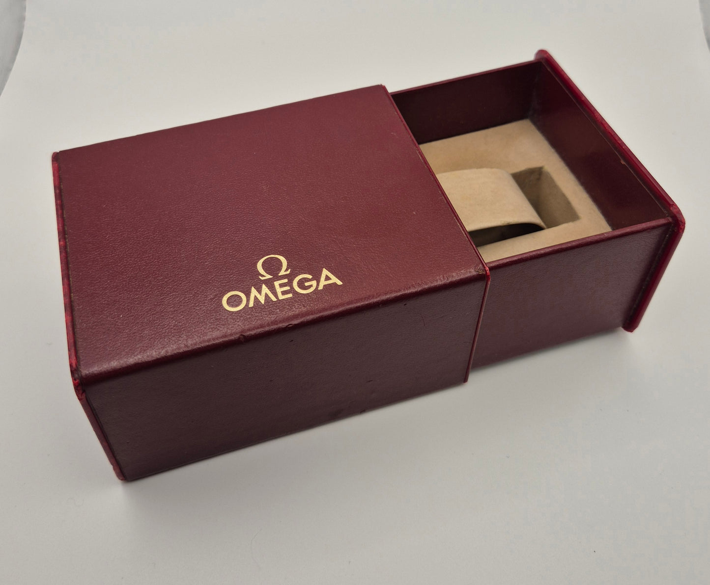 Vintage Omega watch box Dark red Omega watch box Circa 1970s-1980s