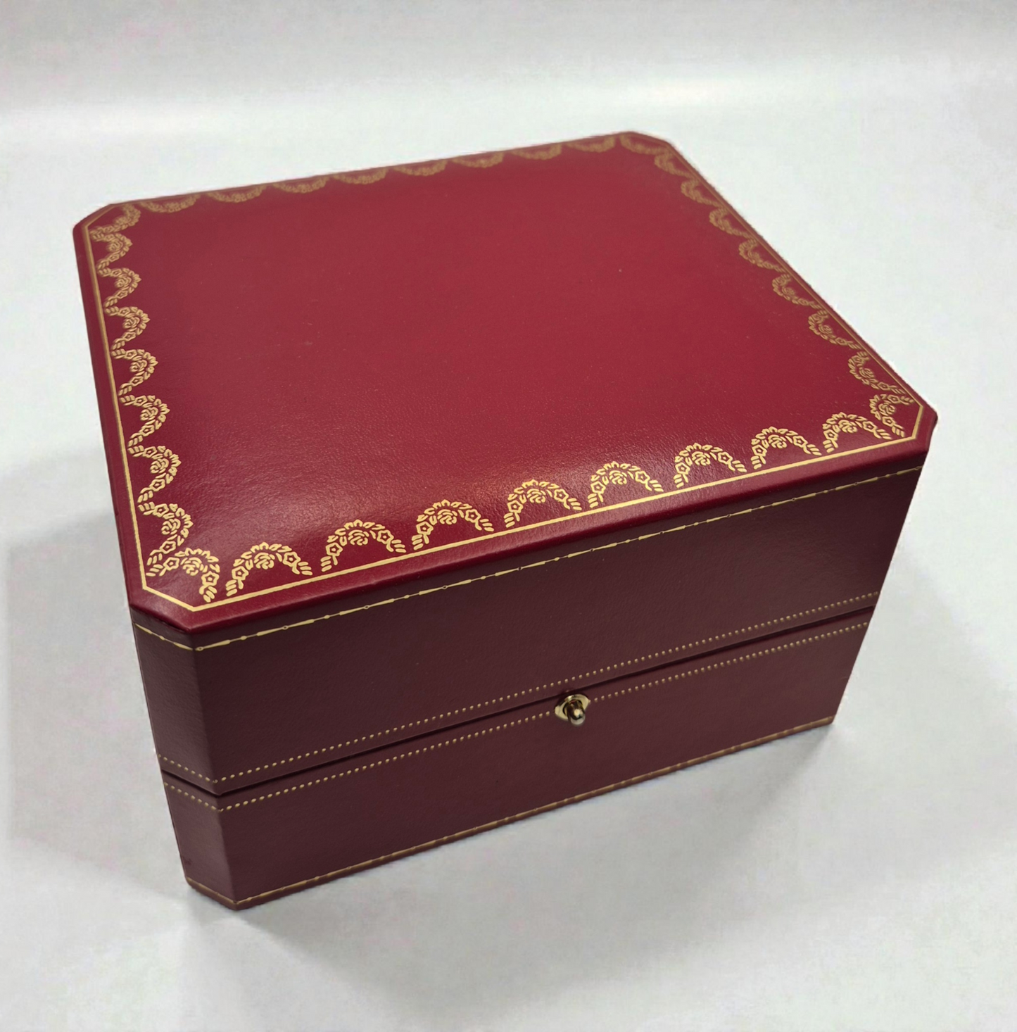 Cartier Watch box CO 1018 Red with gold lining Circa 2000s