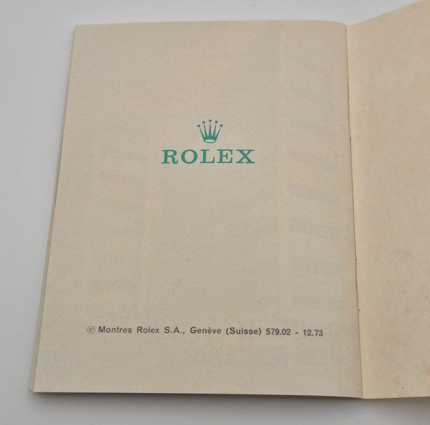 Rolex watch box Vintage "Coffin" shape & Manual circa 1974
