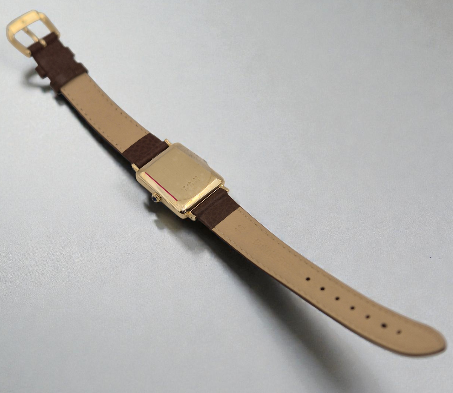 Concord 14ct Gold "Tank" watch with Tiffany & Co stamped dial