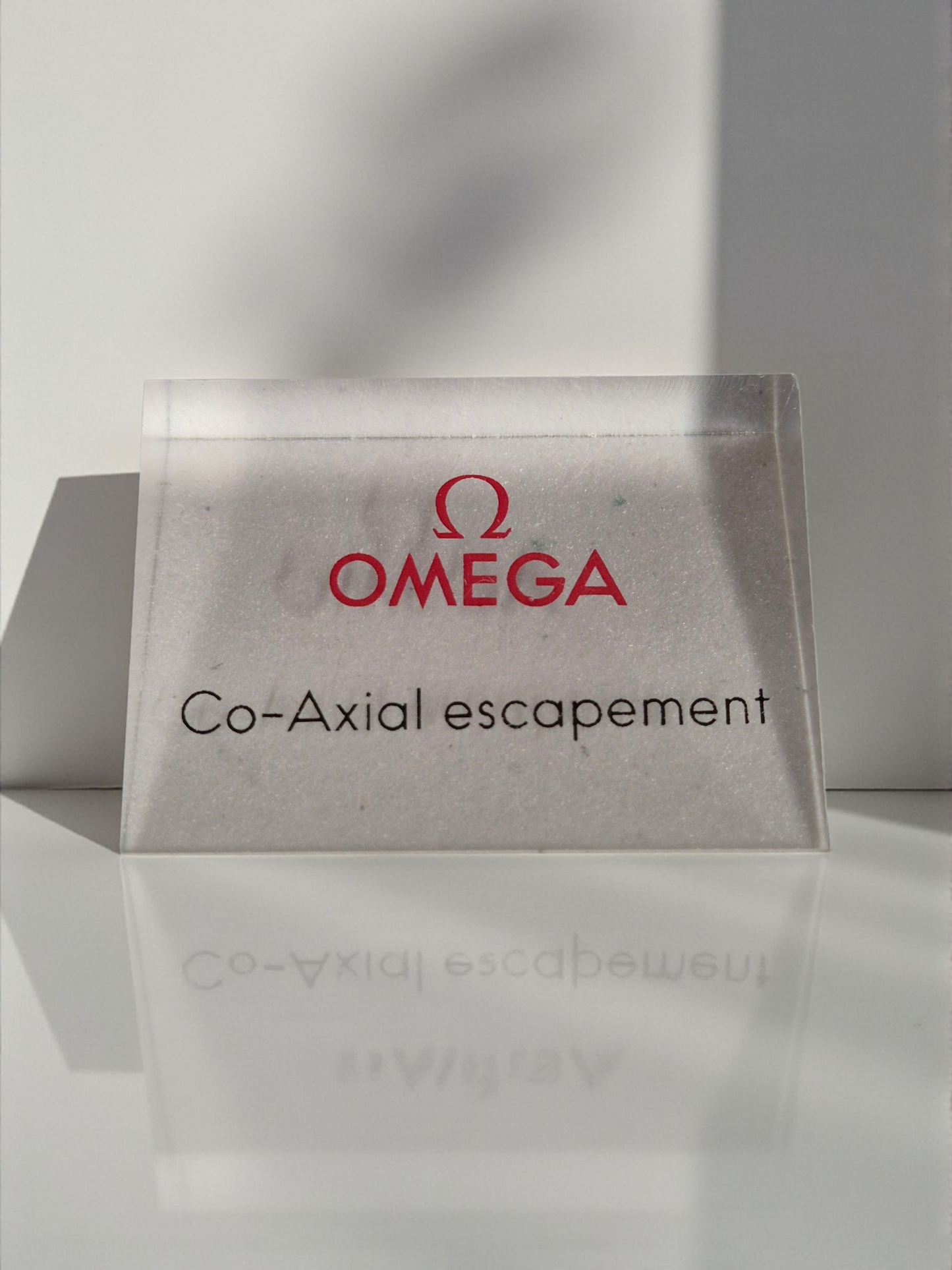 Omega Co-Axial Escapement Plaque Watch Window Display sign - USED