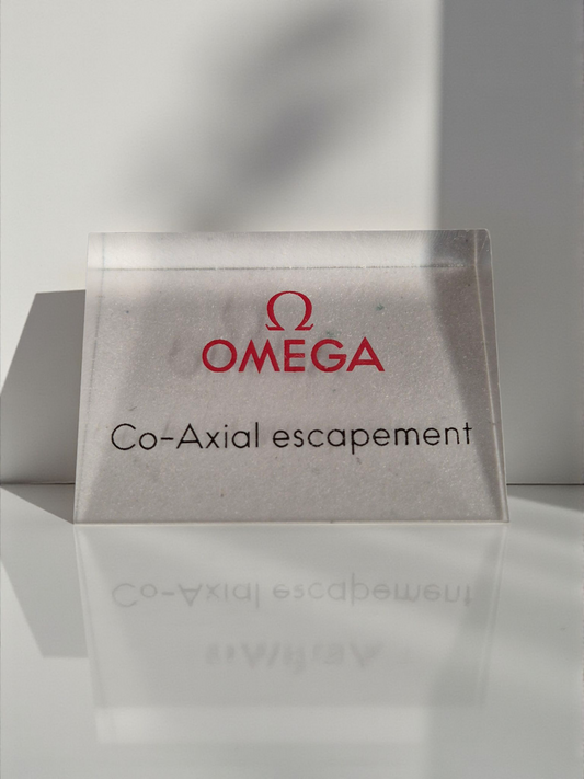 Omega Co-Axial Escapement Plaque Watch Window Display sign - USED