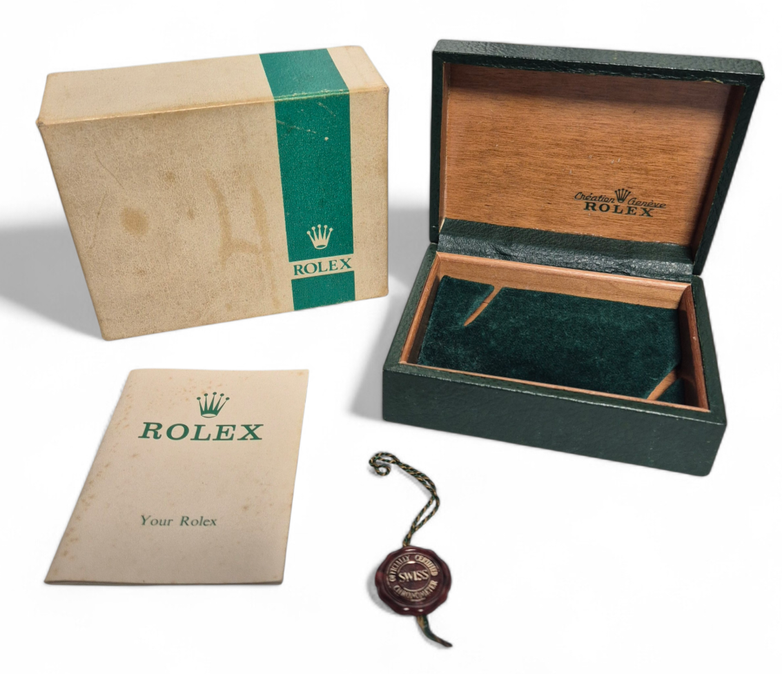 Rolex watch box Vintage "Coffin" shape & Manual circa 1974