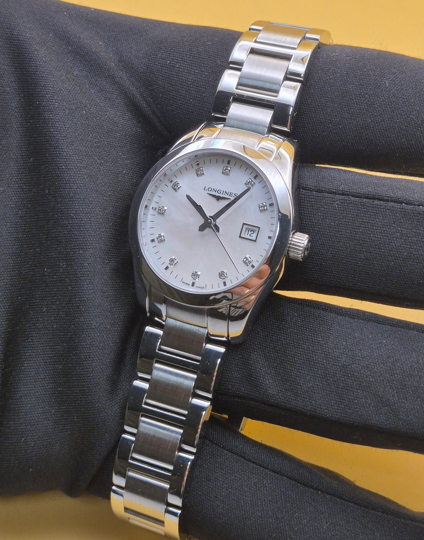Longines Conquest classic Mother of Pearl dial