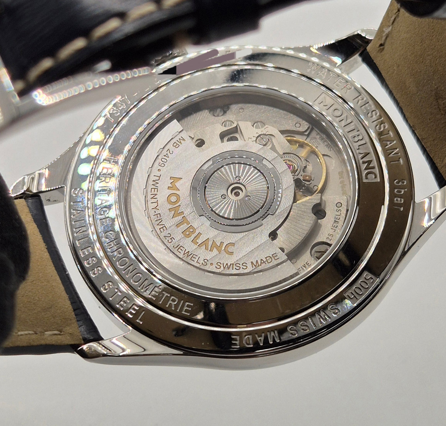 Montblanc Heritage Chronometre 7347 40mm Blue dial Box & Papers