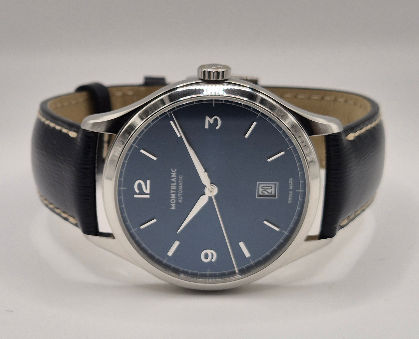 Montblanc Heritage Chronometre 7347 40mm Blue dial Box & Papers