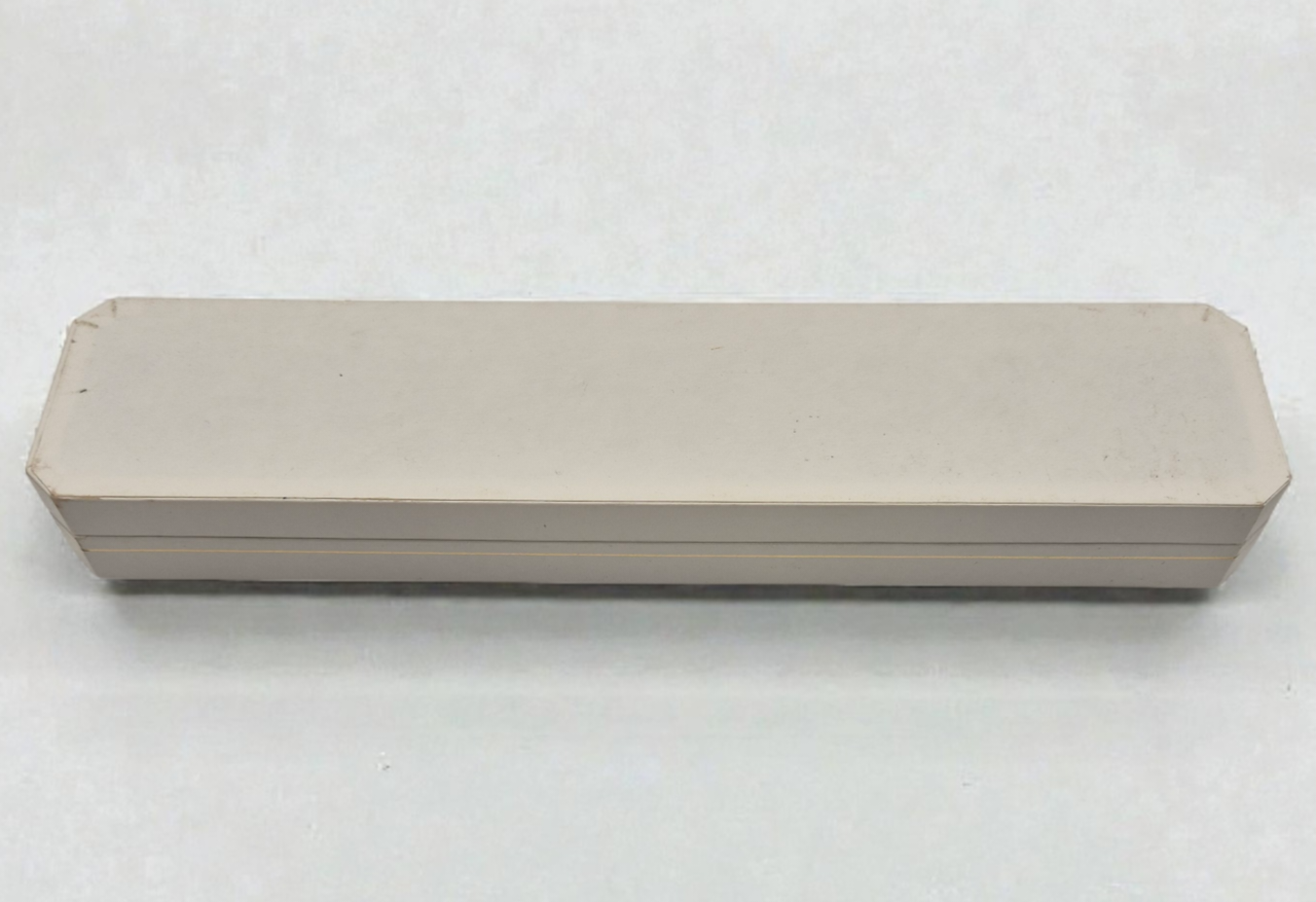 Vintage Zenith watch box Long white flat watch box Circa 1990s