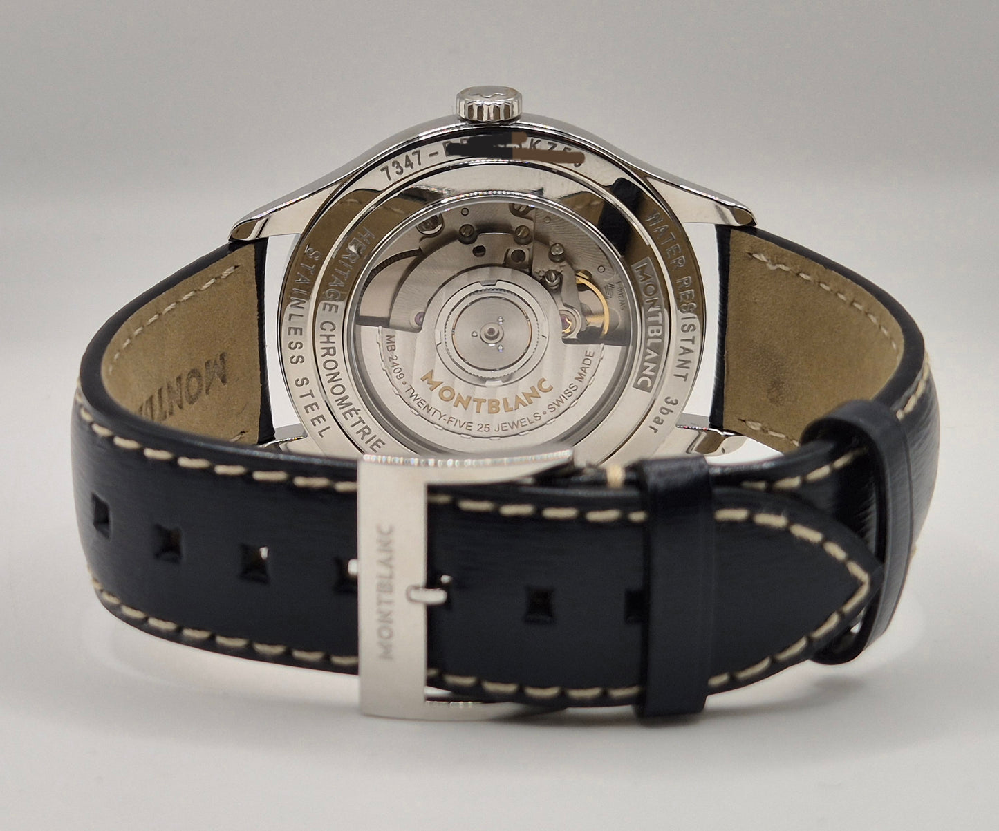 Montblanc Heritage Chronometre 7347 40mm Blue dial Box & Papers