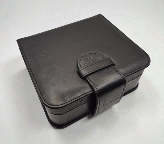 Omega Black leather watch box circa 2000s
