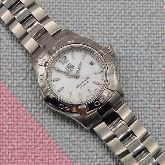 TAG Heuer WAF1414 Lady Aquaracer 27mm Quartz watch Box & Papers 2011