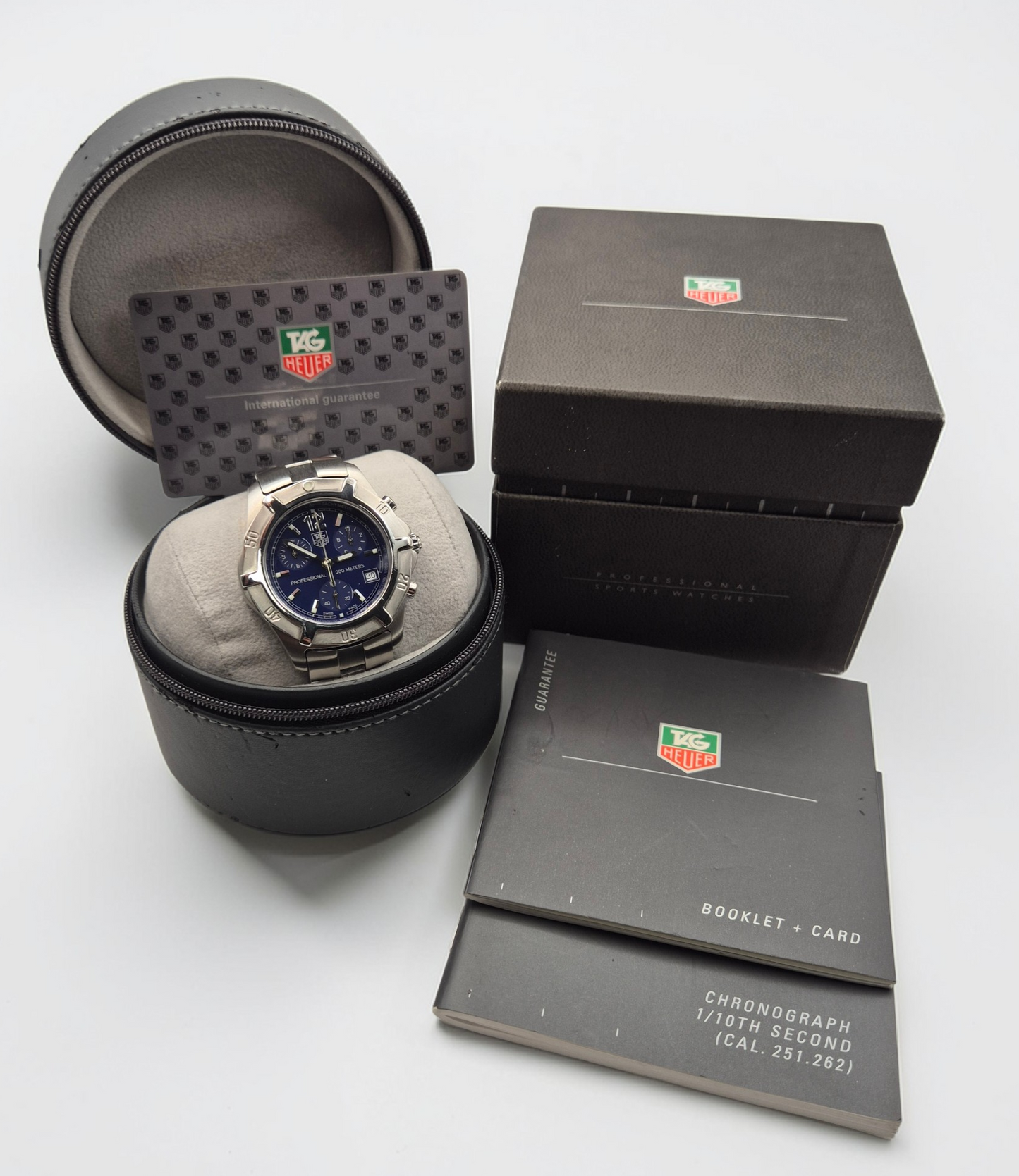 TAG Heuer CN1112 2000 Exclusive Chronograph 40mm Quartz watch Box & Papers 2004