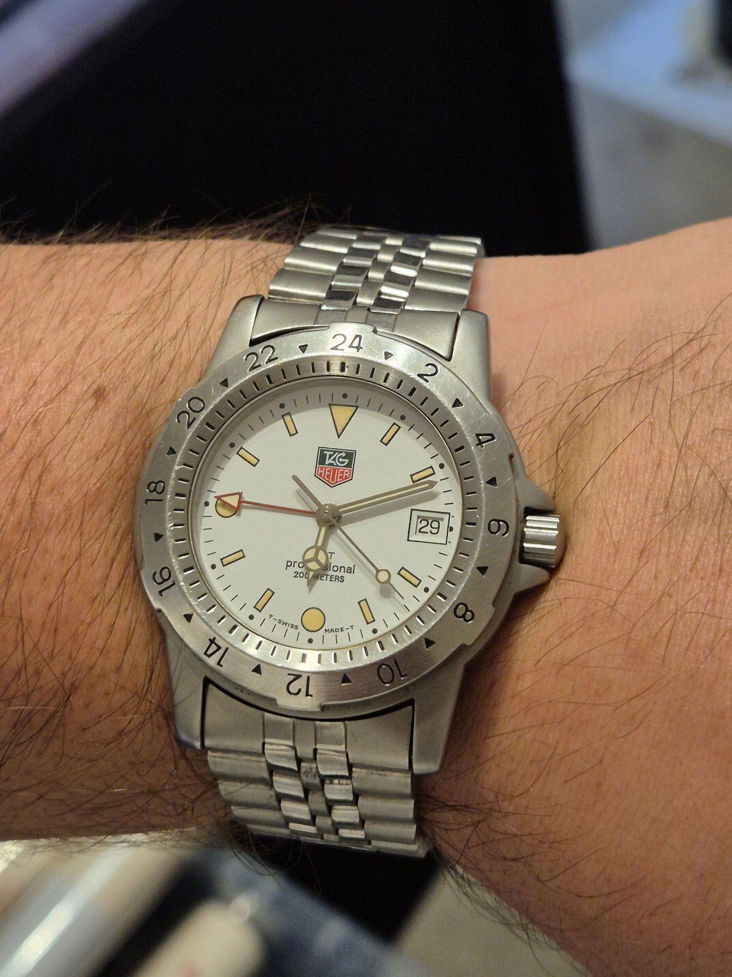 TAG Heuer WS1111 GMT 1500 Series Quartz Watch Box & Papers 1994