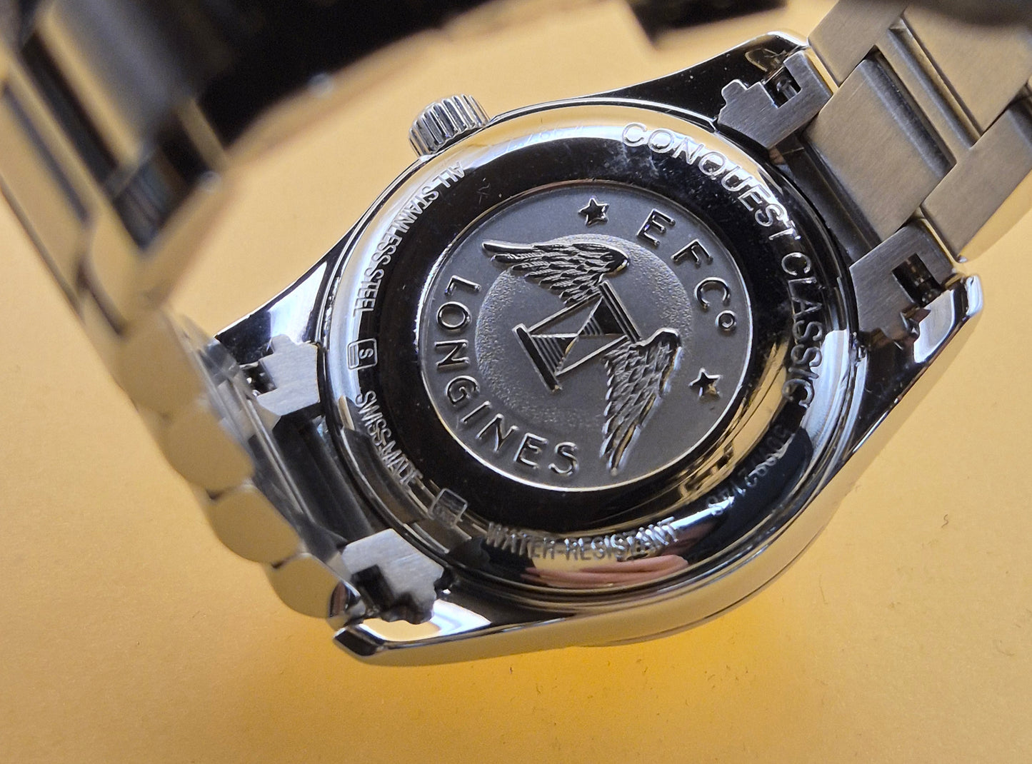 Longines Conquest classic Mother of Pearl dial