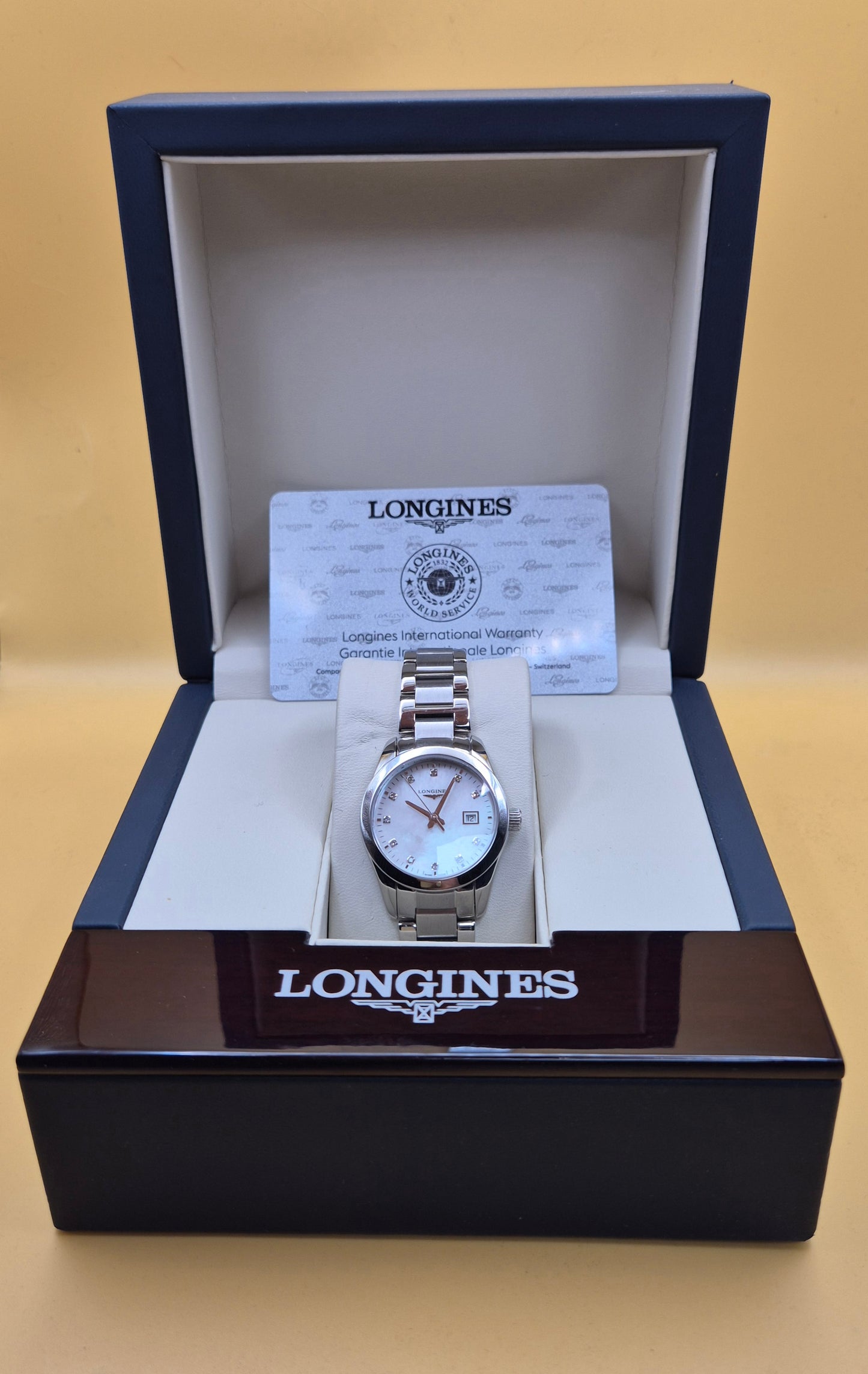 Longines Conquest classic Mother of Pearl dial