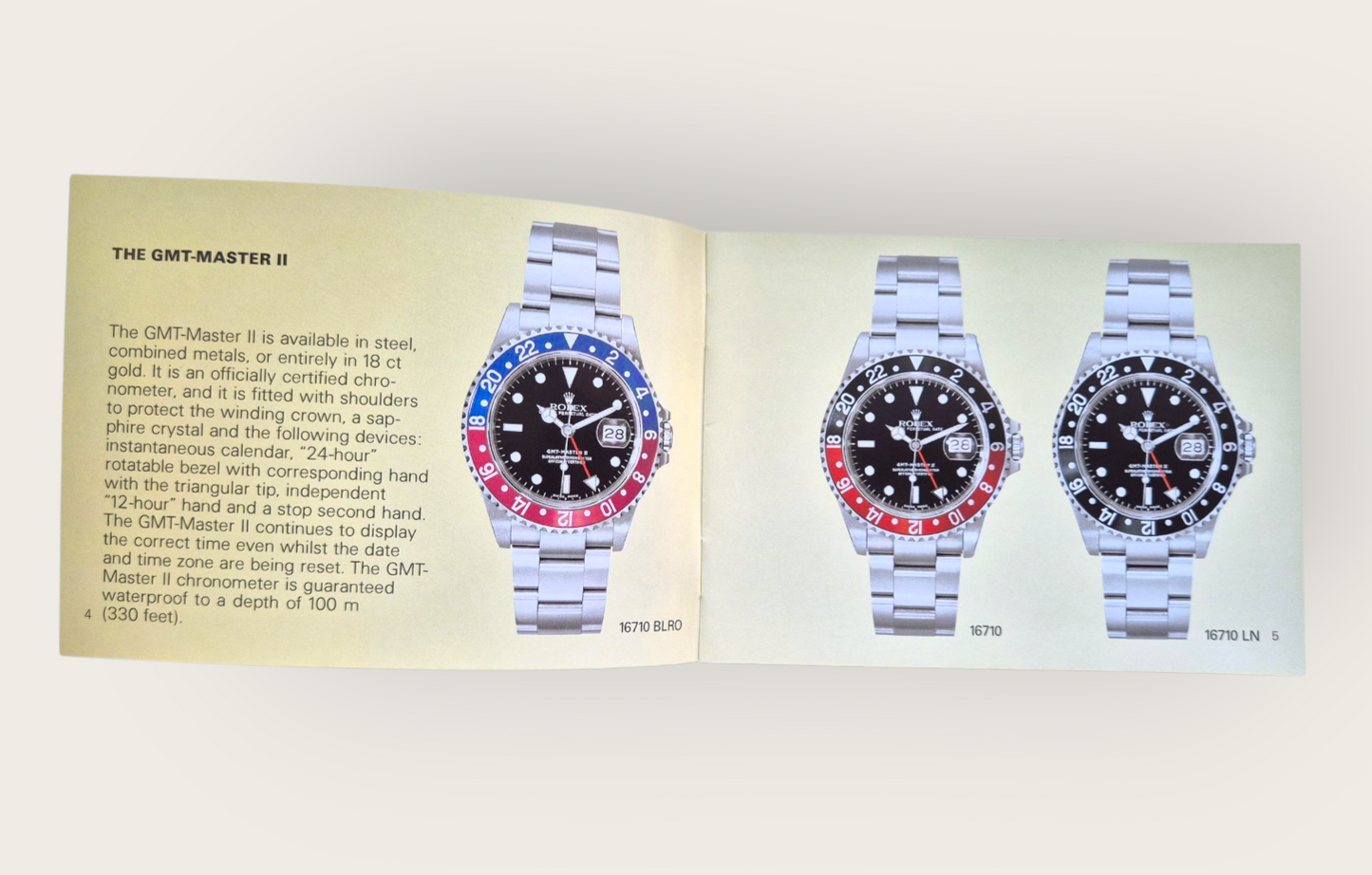 Rolex GMT Master Instruction Manual 2006 595.02 Eng (Damaged)