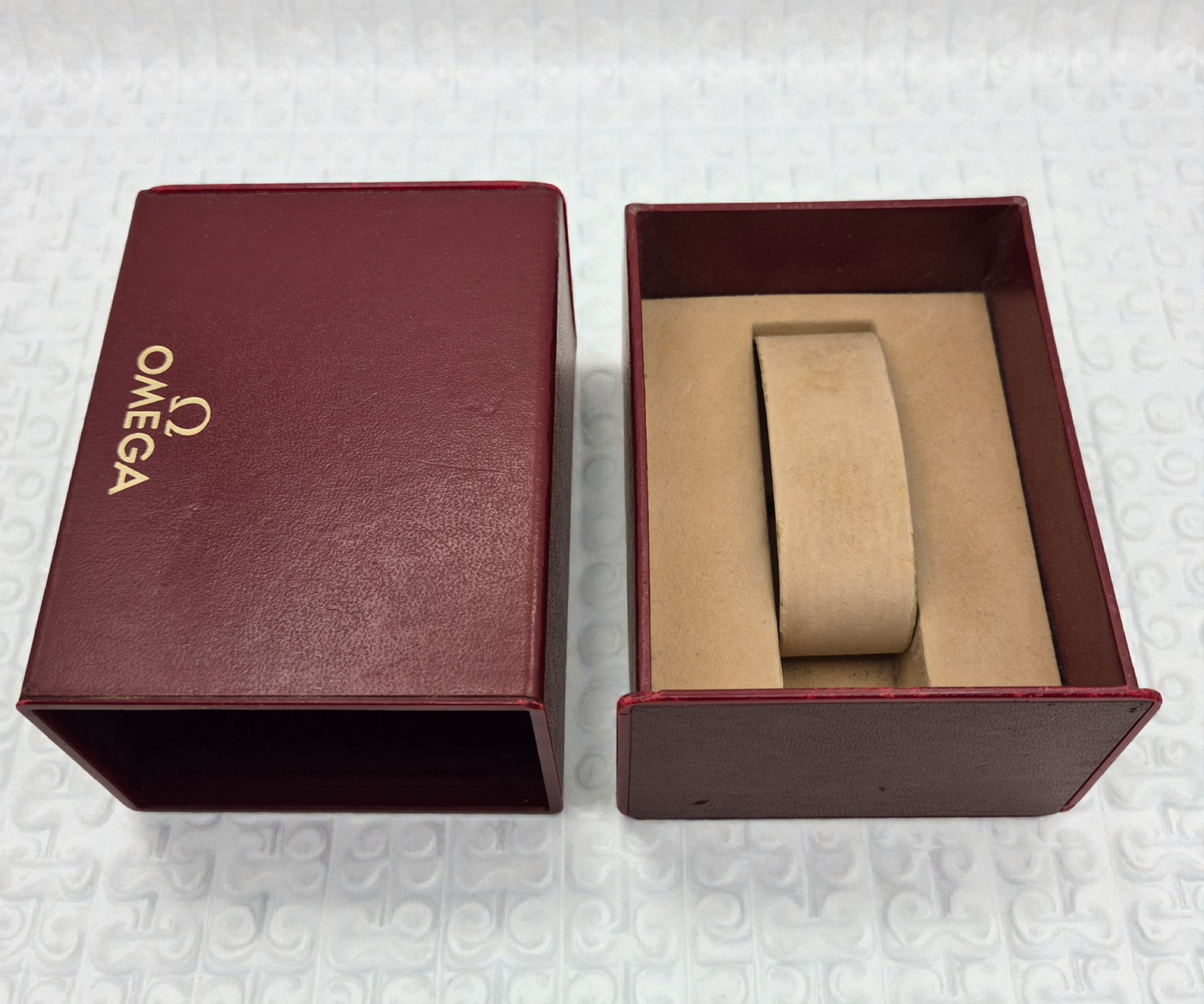 Vintage Omega watch box Dark red Omega watch box Circa 1970s-1980s
