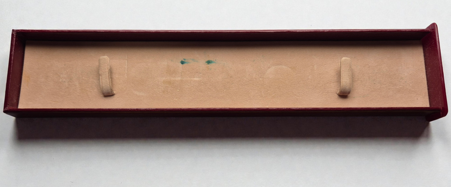 Vintage Omega watch box Long flat watch box Circa 1970s-1980s