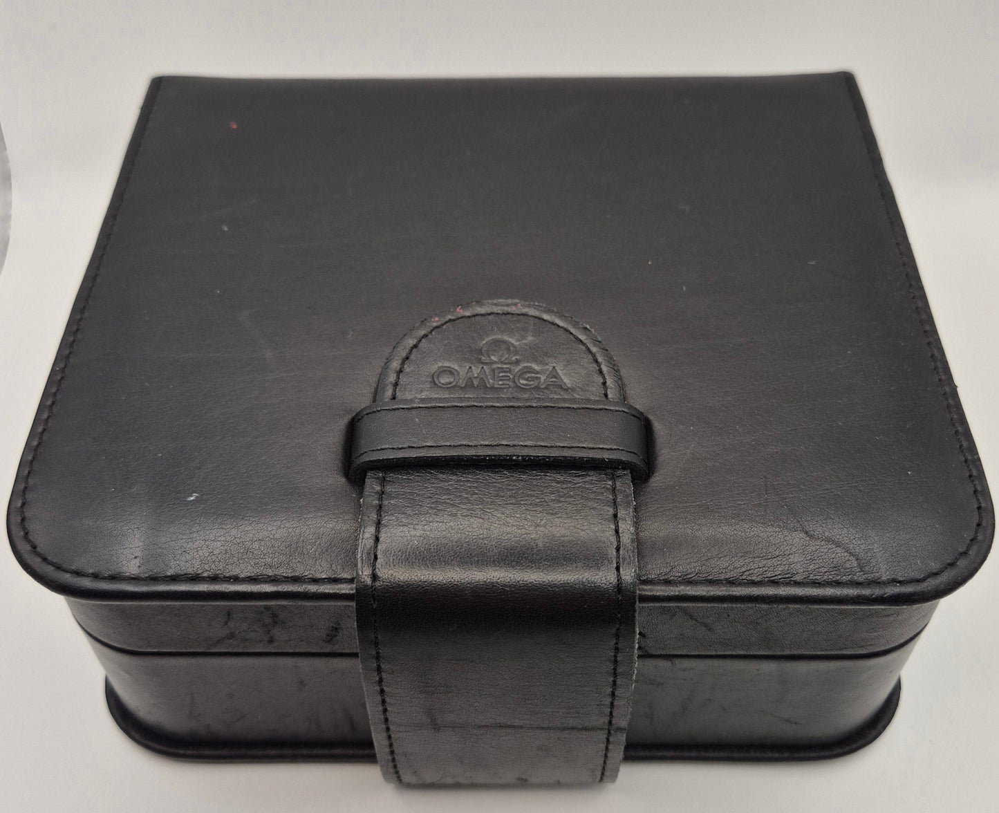 Omega Black leather watch box circa 2000s