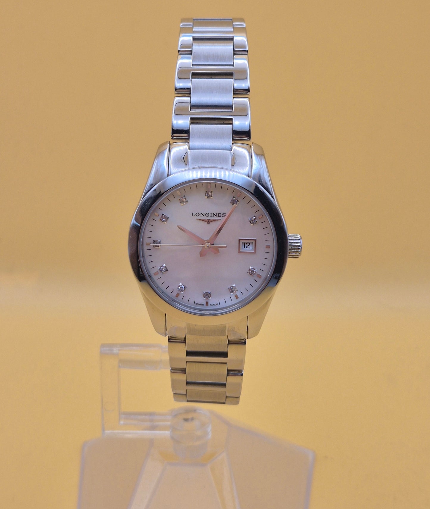 Longines Conquest classic Mother of Pearl dial