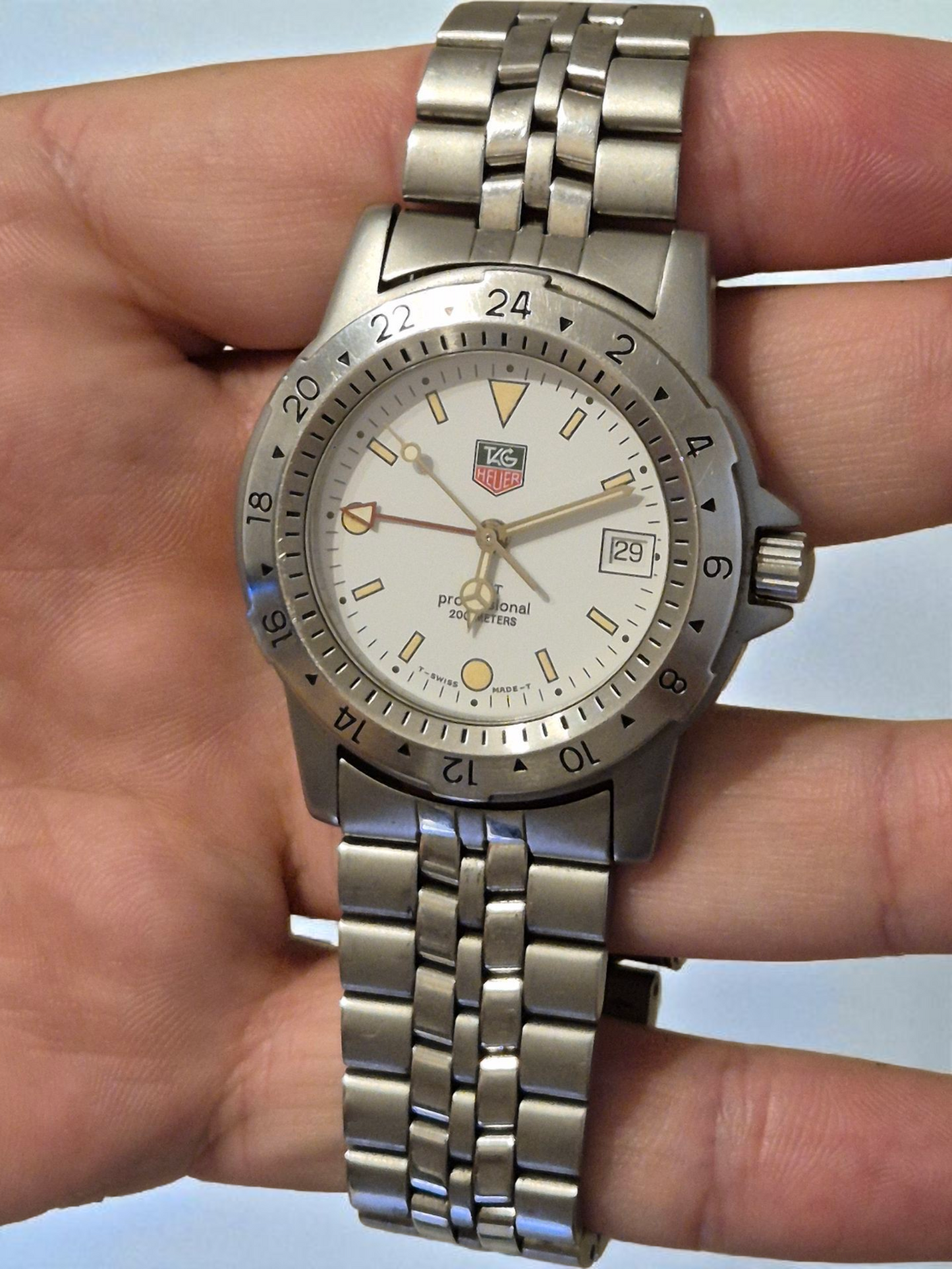 TAG Heuer WS1111 GMT 1500 Series Quartz Watch Box & Papers 1994