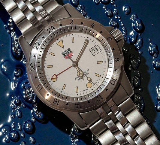 TAG Heuer WS1111 GMT 1500 Series Quartz Watch Box & Papers 1994