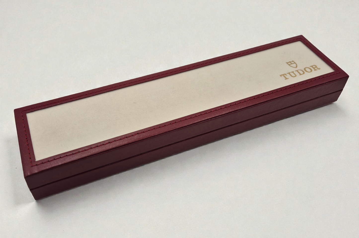 Vintage Tudor watch box 89.00.64 Long white flat box Circa 1980s-1990s