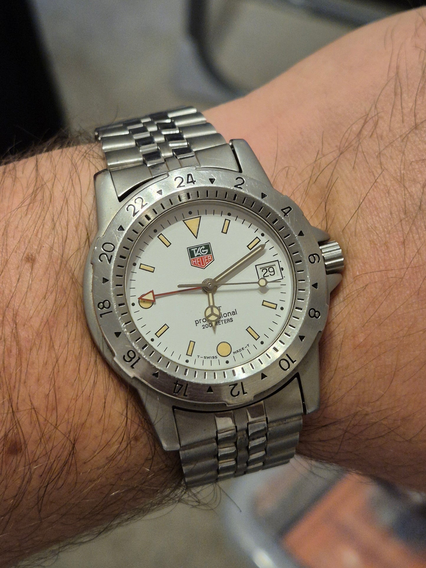 TAG Heuer WS1111 GMT 1500 Series Quartz Watch Box & Papers 1994