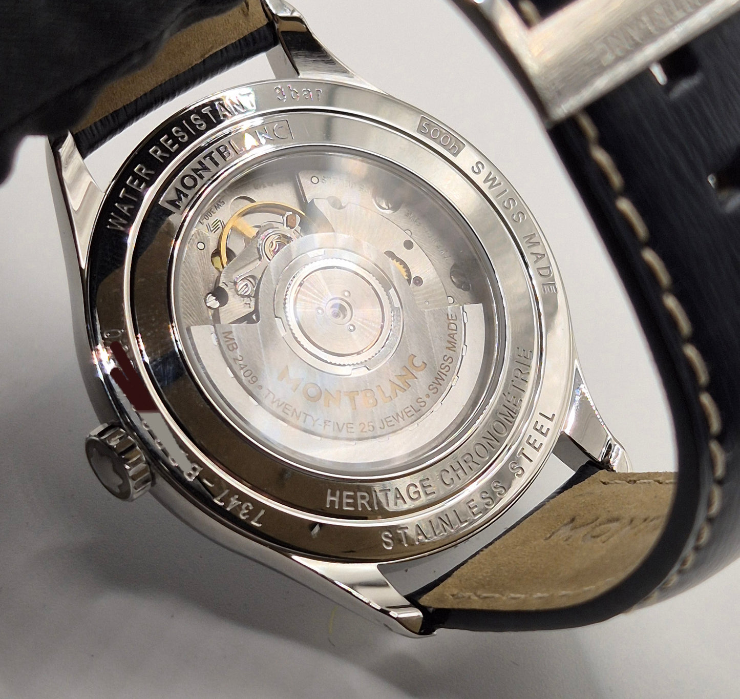 Montblanc Heritage Chronometre 7347 40mm Blue dial Box & Papers