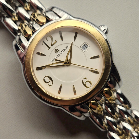 Maurice Lacroix Sphere SH1018 41.5mm Bi-Colour Quartz watch Box & Papers 2003