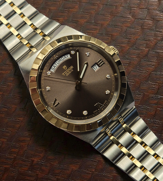 Tudor 28603 Royal Day-Date 41mm Chocolate dial + Diamonds 2023 Box & Papers