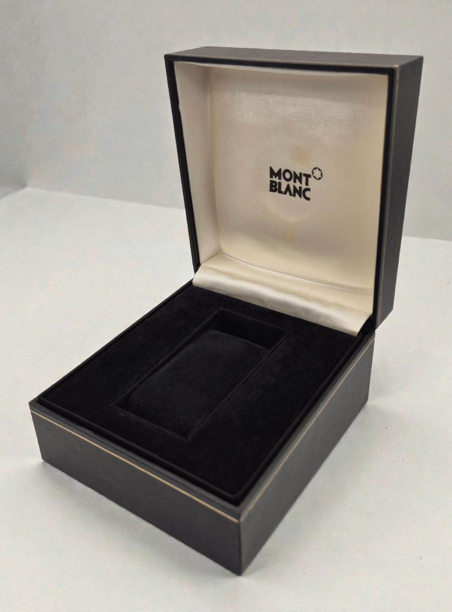 Montblanc watch box Black with gold trim Circa 2000s