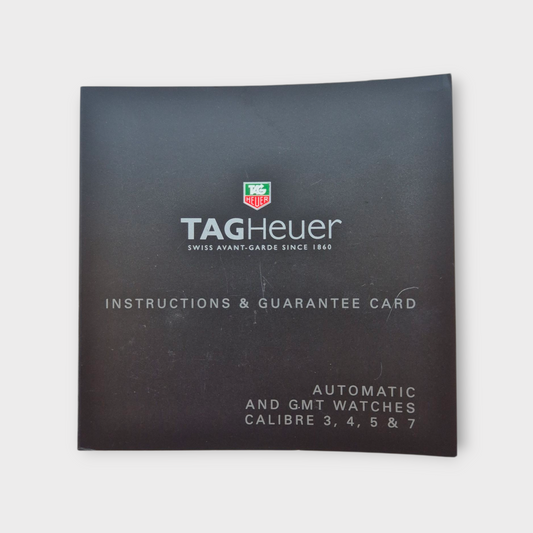 TAG Heuer Automatic and GMT Watches Calibre 3,4,5 & 7 Manual EI2313 2007 October