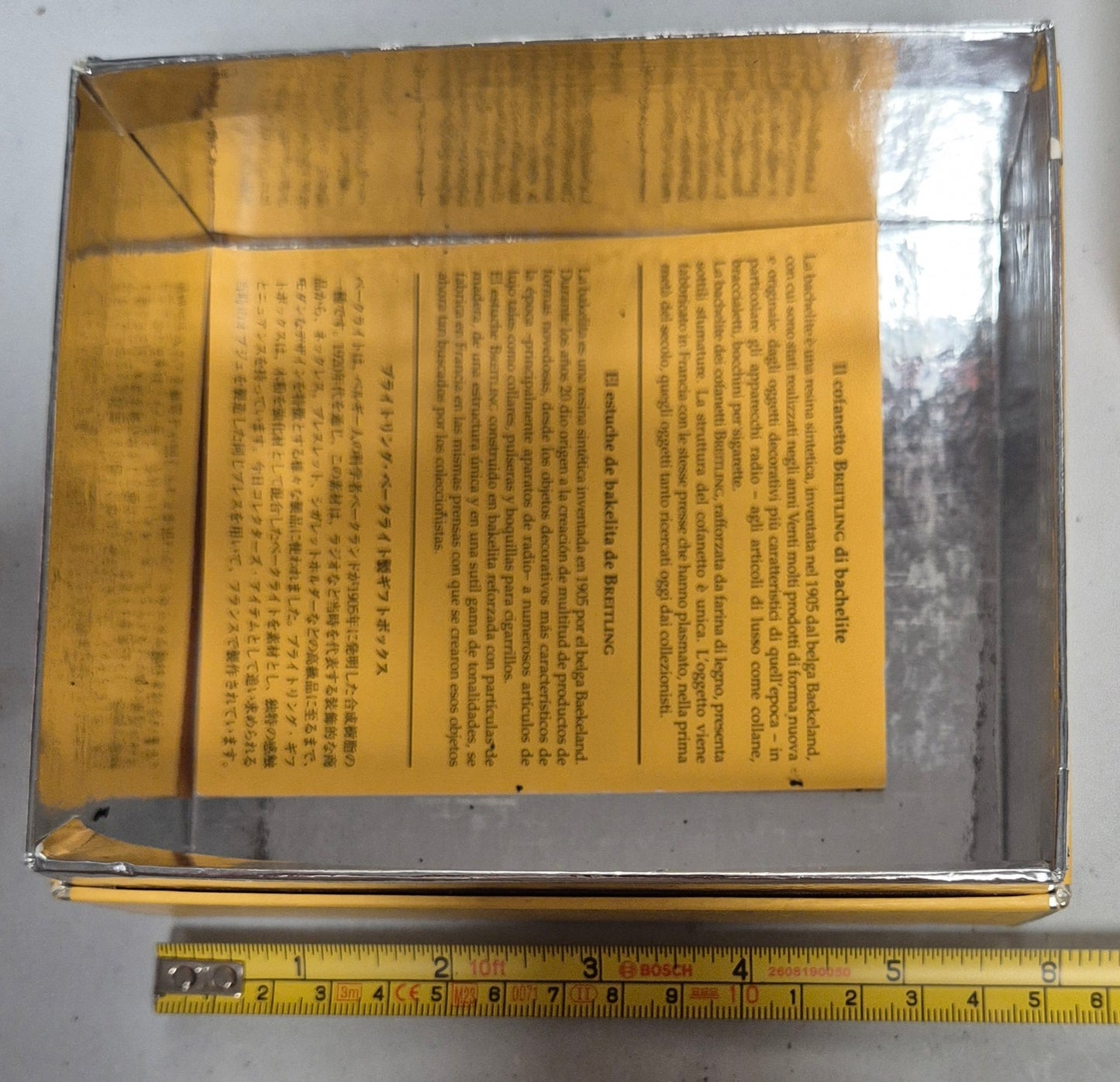 Breitling Outer box Yellow & Silver cardboard circa 2000s