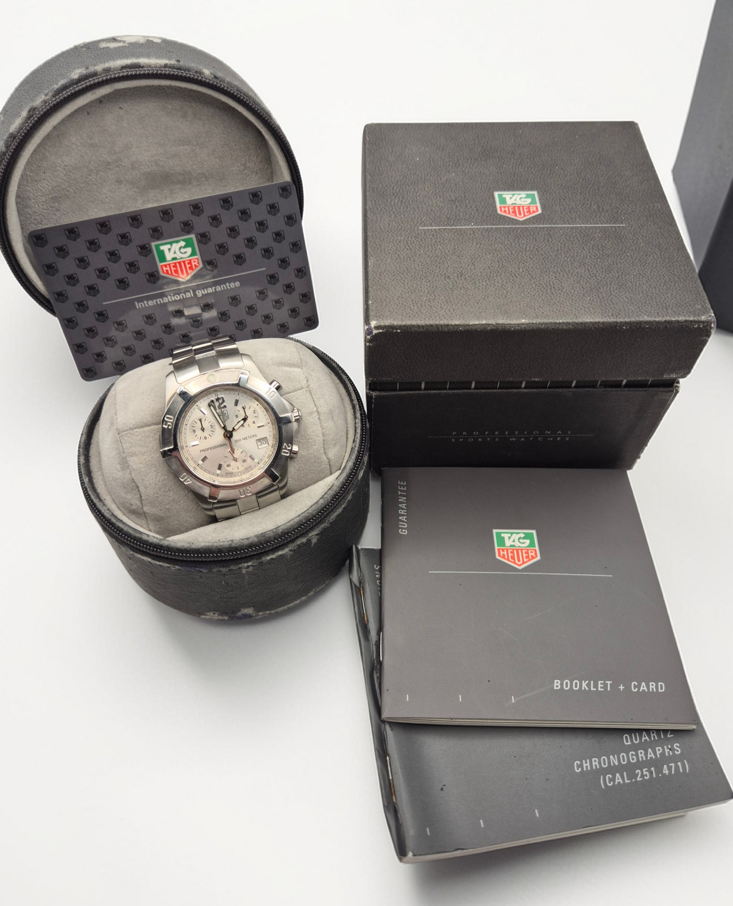 TAG Heuer CN1111 2000 Exclusive Chronograph 40mm Quartz watch Box & Papers 2002