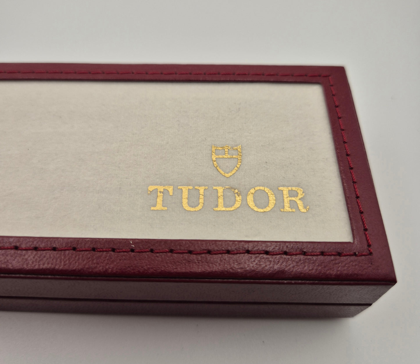 Vintage Tudor watch box 89.00.64 Long white flat box Circa 1980s-1990s