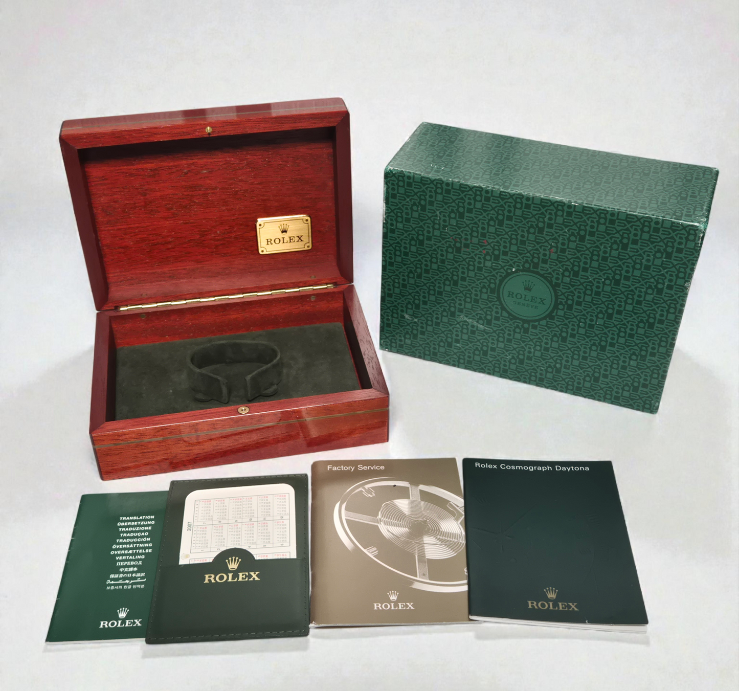 Rolex Daytona watch box 69.00.09 Wood laquer box & Manual 2006