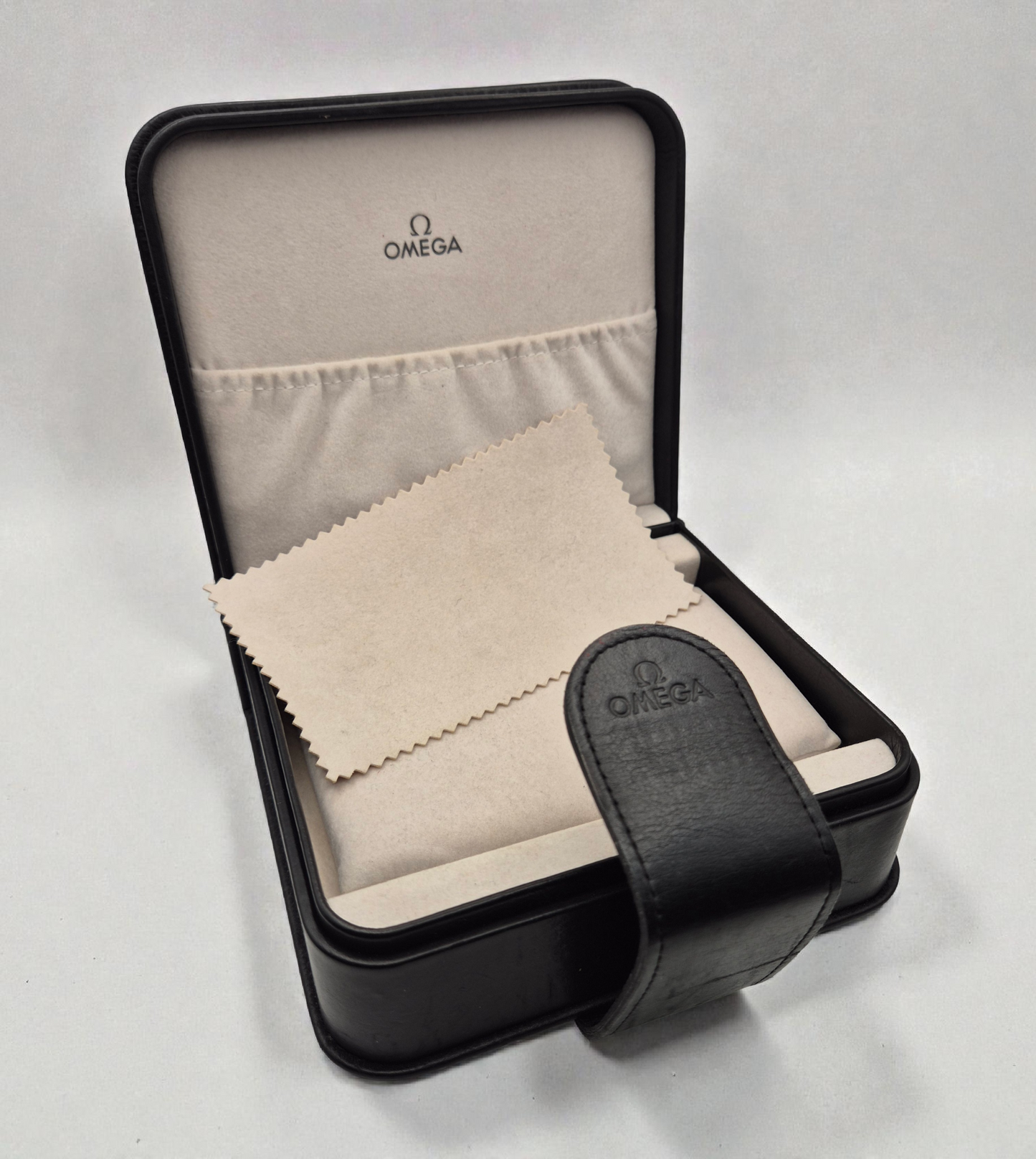 Omega Black leather watch box circa 2000s
