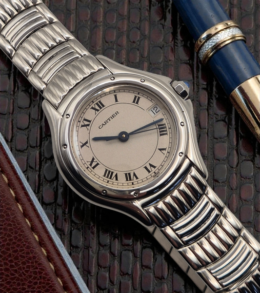 Cartier Cougar 1215.1 26mm Stainless Steel Quartz watch Box & Papers 1992