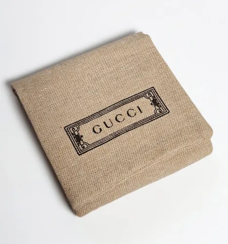 Gucci jewellery box hesian pouch with earing board