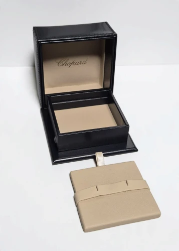 Chopard Earring / Cuflinks box 94001-0010 blue leather with outer box