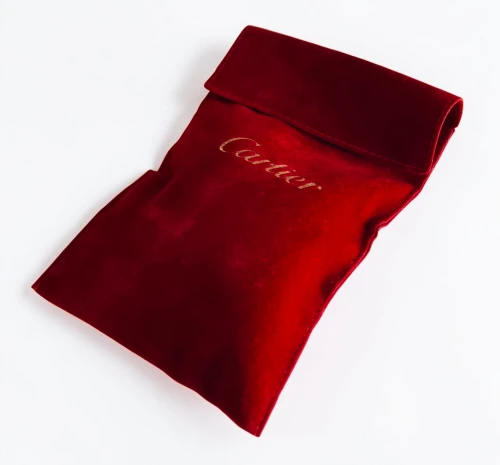 Cartier watch pouch XL red velvet travel pouch with cushion