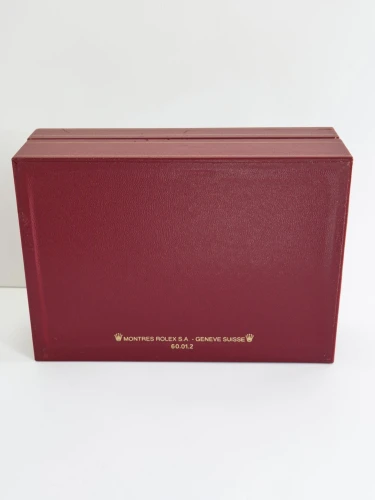 Vintage Rolex embroidered box 60.01.2 Red leather with outer box & wallet Circa 1980s for 69178