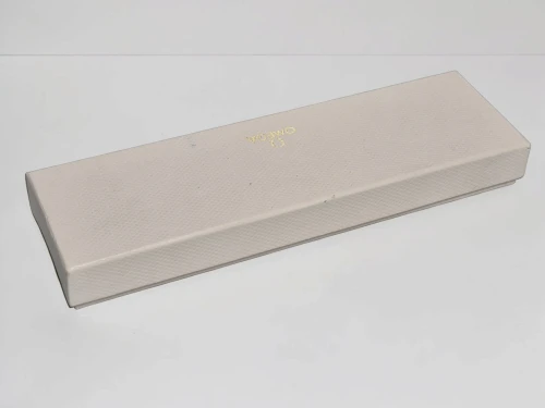 Omega grey watch box long flat lay box with outer box Circa 1990s-2000s *Flaking