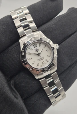 TAG Heuer Aquaracer WAF1414 28mm Mother of Pearl dial Box & Papers