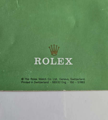 Rolex Datejust manual 1993 593.52 Eng - 150 - 5.1993
